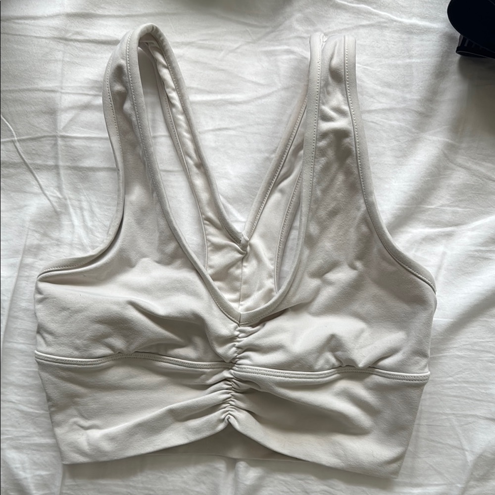 Stylish Cream Sports Bra